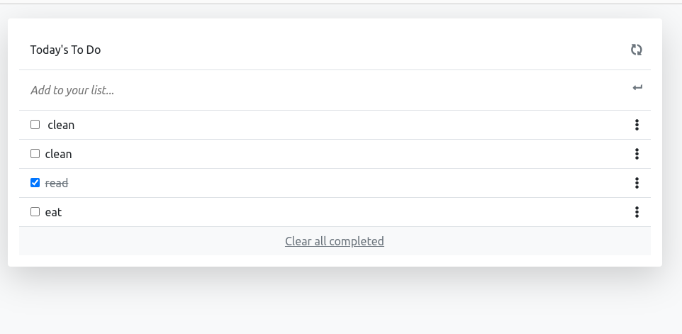 A Todo list application